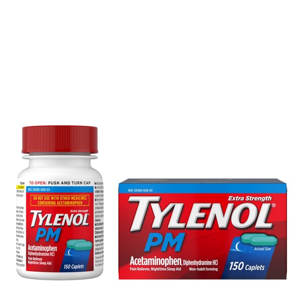 Tylenol PM Extra Strength Pain Reliever & Sleep Aid Caplets