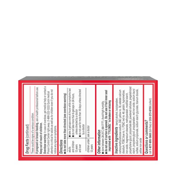 Tylenol Extra Strength Acetaminophen Rapid Release Gels