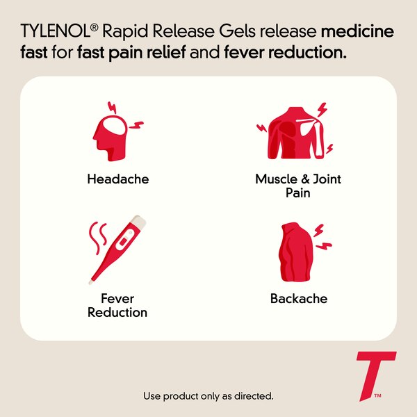 Tylenol Extra Strength Acetaminophen Rapid Release Gels