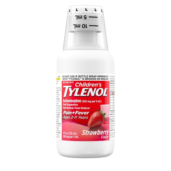 Childrens Tylenol Suspension, Strawberry, 4 OZ 