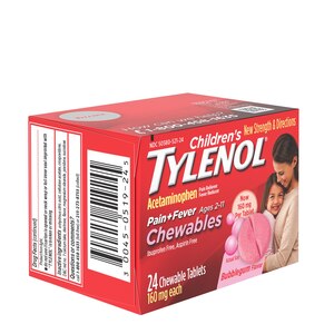 Children's Tylenol Acetaminophen 160 MG Chewable Tablets, 24 CT