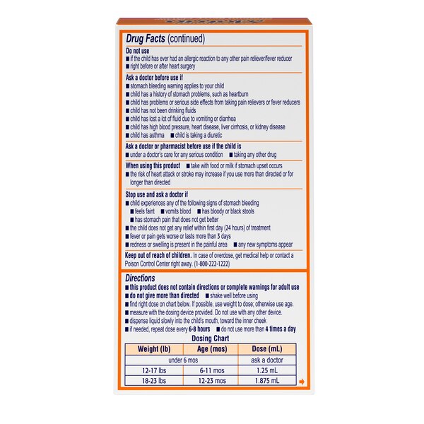 Infants' Motrin Concentrated Drops Ibuprofen Oral Suspension, Original Berry, 0.5 FL OZ