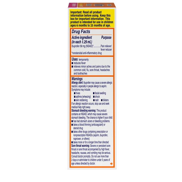 Infants' Motrin Concentrated Drops Ibuprofen Oral Suspension, Original Berry, 0.5 FL OZ
