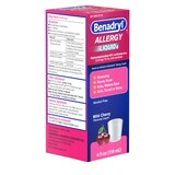 Benadryl Liquid Allergy Relief, Wild Cherry, 4 FL OZ, thumbnail image
