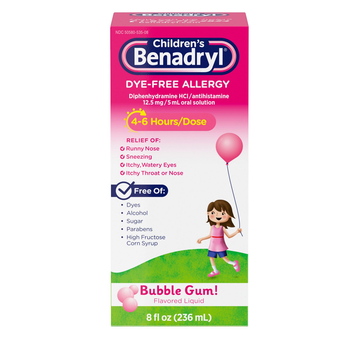 Children’s Benadryl Dye-Free Allergy Liquid