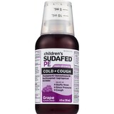 Children's Sudafed PE Cold+Cough Grape Flavor Liquid, 4 Fl. Oz, thumbnail image