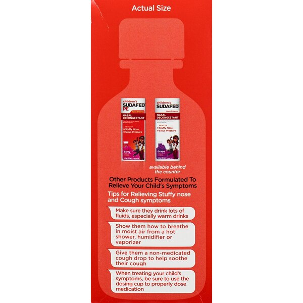 Children's Sudafed PE Cold+Cough Grape Flavor Liquid, 4 Fl. Oz