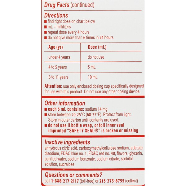 Children's Sudafed PE Cold+Cough Grape Flavor Liquid, 4 Fl. Oz
