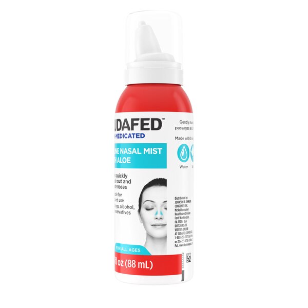 Sudafed Non-Medicated Saline Nasal Mist with Aloe, 3 OZ