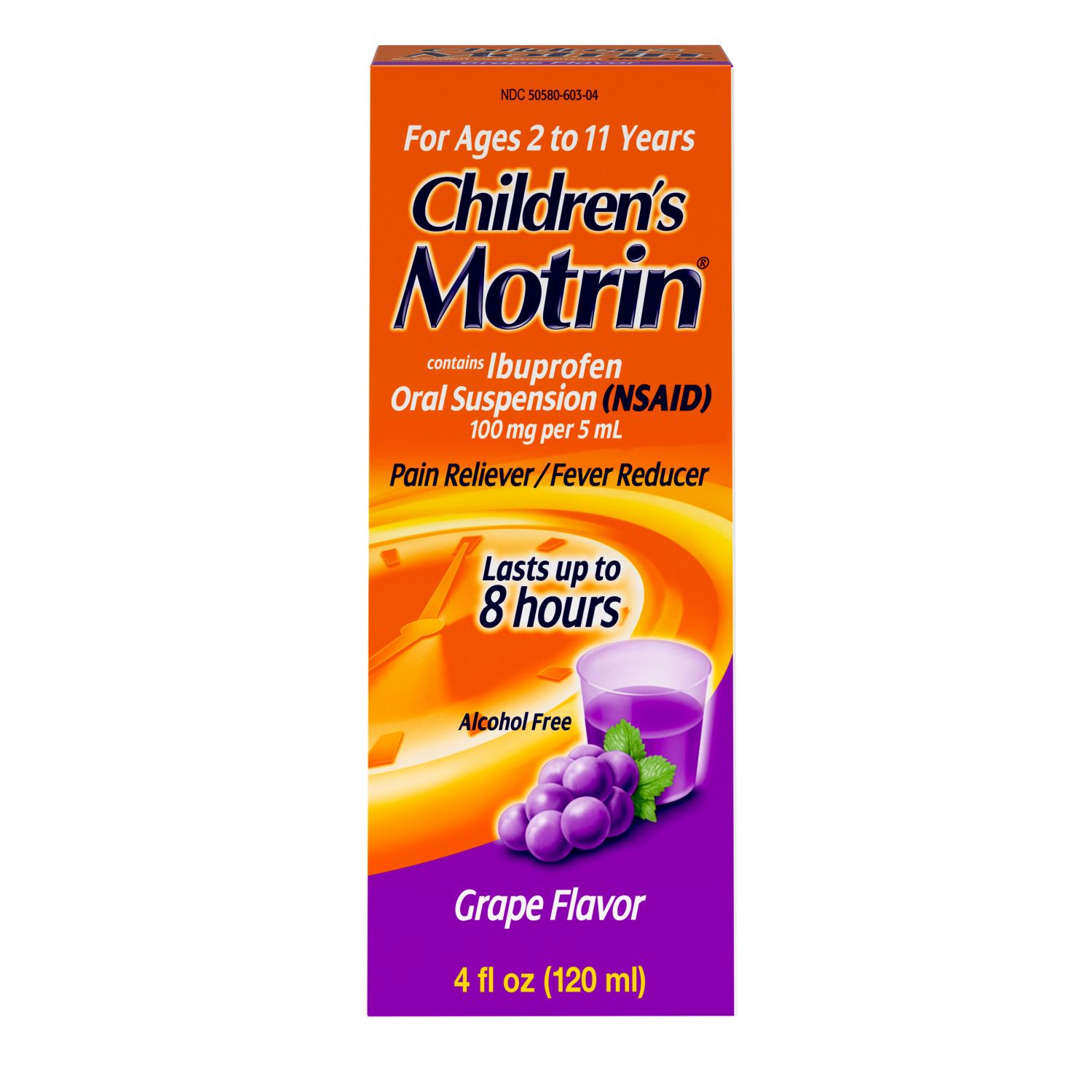Children's Motrin Suspension, Grape, 4 OZ