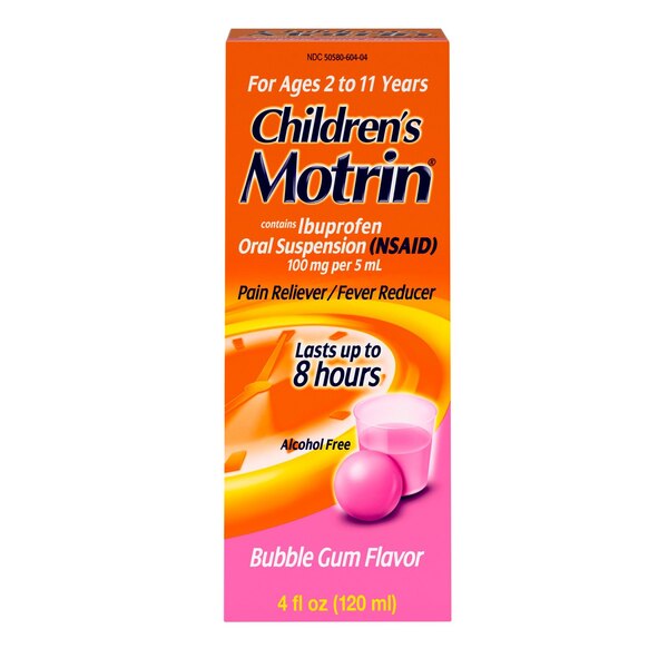Children's Motrin Suspension, Bubblegum, 4 OZ