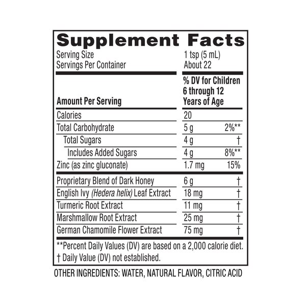 Zarbee's Children's All-in-One Nighttime Cough Syrup + Mucus, Throat, and Nasal Relief Liquid, Grape, 4 OZ