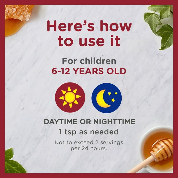 Zarbee's Kids All-in-One Day/Night Cough, Age 6-12, Honey, Turmeric, B3,6,12 & Zinc, Grape, 2x4 fl oz