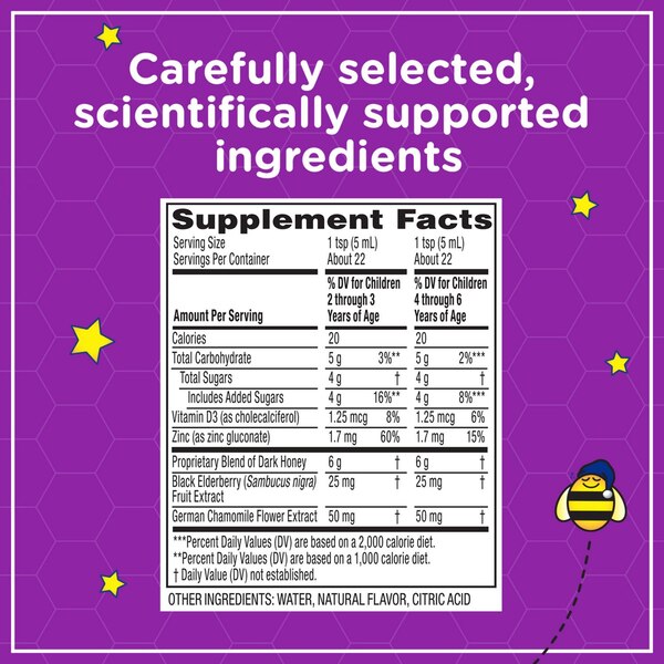 Zarbee's Children's Nighttime Cough Syrup + Immune Support, Berry, 4 OZ