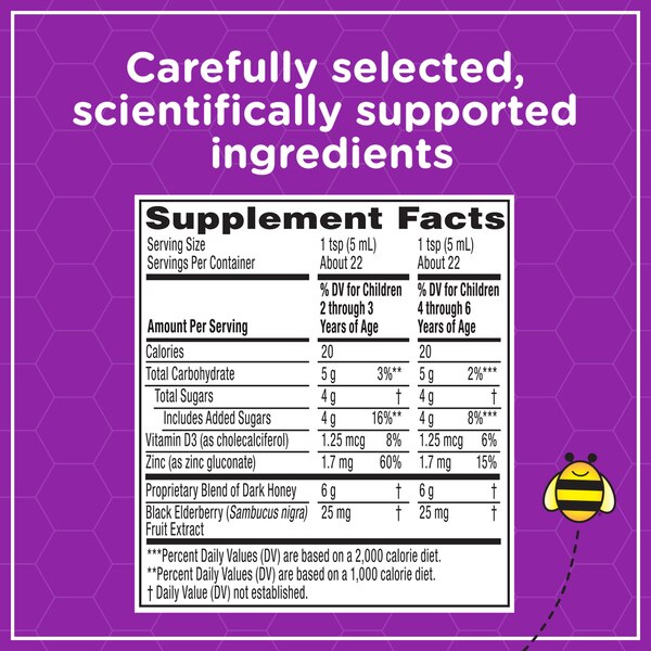 Zarbee's Children's Daytime Cough Syrup + Immune Support, Berry, 4 OZ