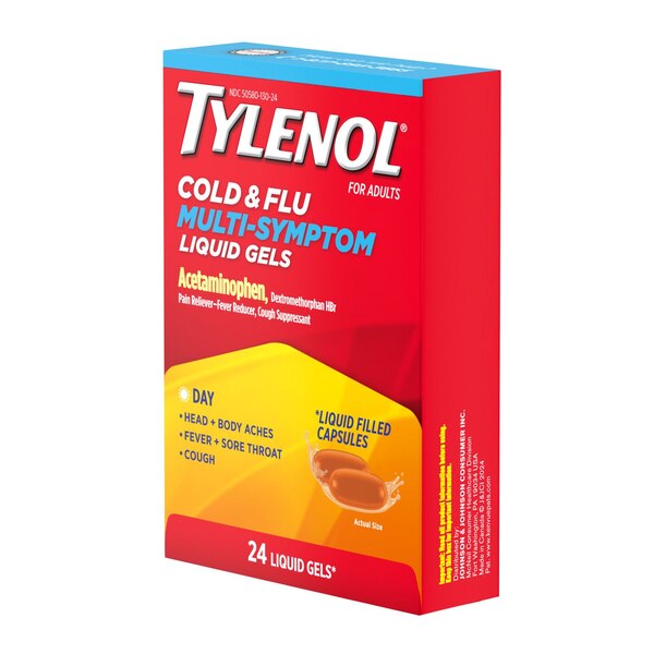 Tylenol Cold + Flu Multi-Symptom Daytime Liquid Gels, 24 CT