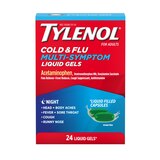 Tylenol Cold + Flu Multi-Symptom Nighttime Liquid Gels, 24 CT, thumbnail image 1 of 6