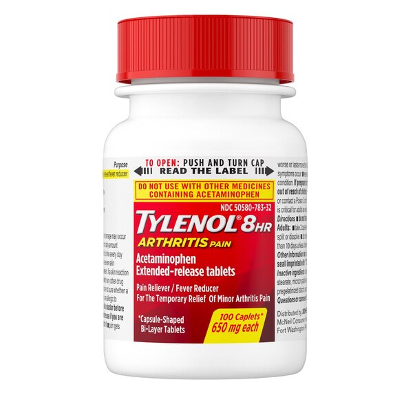 Tylenol 8 Hour Arthritis Joint Pain Acetaminophen Tablets