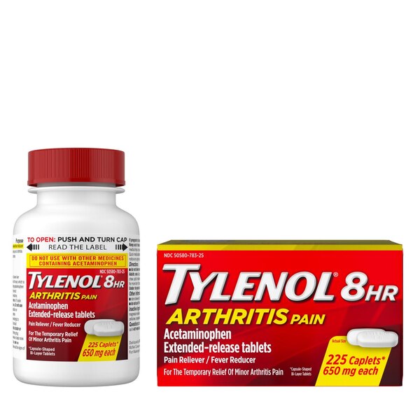 Tylenol 8 Hour Arthritis & Joint Pain Acetaminophen Tablets, 225 CT