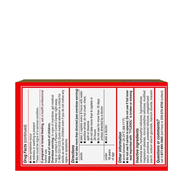 Tylenol 8 Hour Arthritis & Joint Pain Acetaminophen Tablets, 225 CT