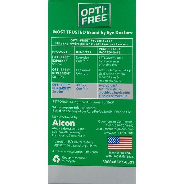 Opti-Free PureMoist Multi-Purpose Disinfecting Solution, 2 OZ