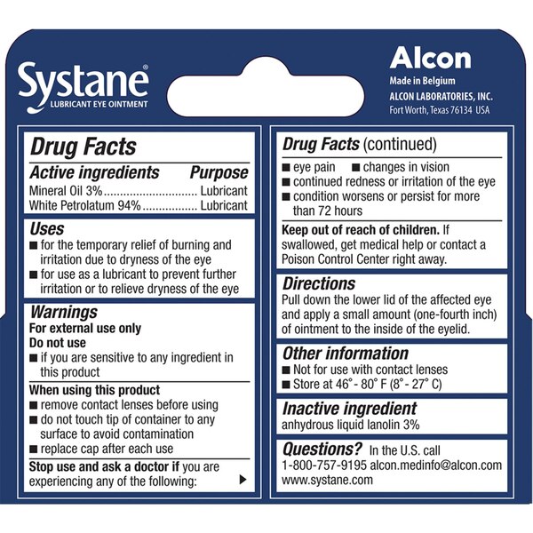 Systane Nighttime Lubricant Eye Ointment, 0.12 fl oz