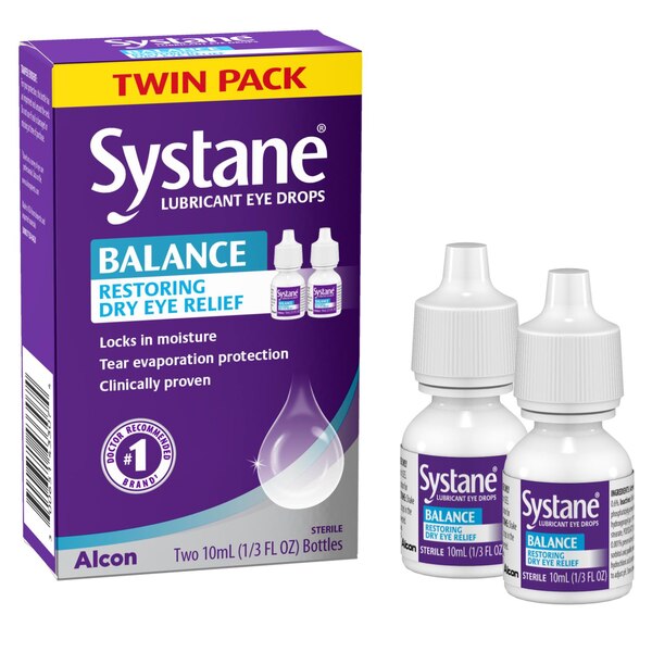 Systane Balance Lubricant Eye Drops 0.33 FL OZ, Twin Pack
