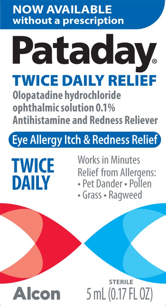 PATADAY Twice Daily Relief - Gotas para aliviar la picazón en los ojos por la alergia, 5 ml