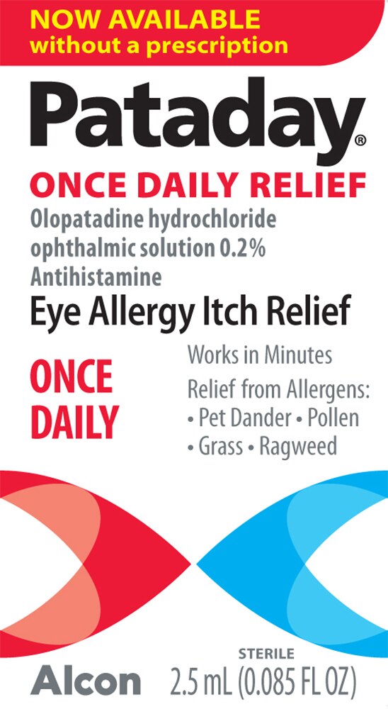 PATADAY Once Daily Relief - Gotas para aliviar la picazón en los ojos por la alergia, 2.5 ml