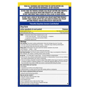 Theraflu Daytime + Nighttime Severe Cold Relief Combo Powder Packs, Honey Lemon, 12 CT