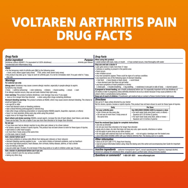 Voltaren Topical Arthritis Pain Relief Gel