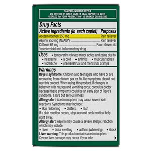 Excedrin Extra Strength Headache Pain Relief Caplets, 100 Count, 200 Count, 24 Count