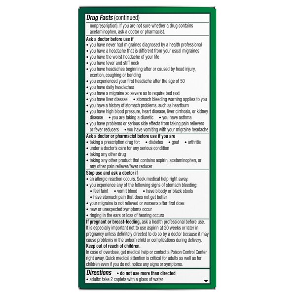 Excedrin Migraine Pain Relief Caplets