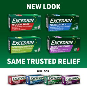 Excedrin Tension Headache Relief Caplets without Aspirin, 100 CT