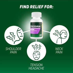 Excedrin Tension Headache Relief Caplets without Aspirin, 100 CT