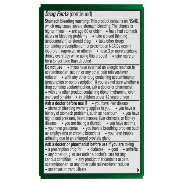 Excedrin PM Headache Pain Reliever/Nighttime Sleep-Aid Caplets