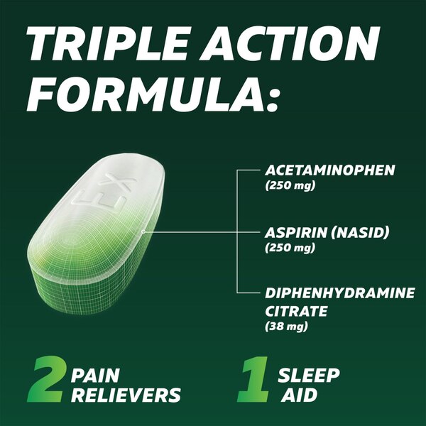 Excedrin PM Headache Pain Reliever/Nighttime Sleep-Aid Caplets