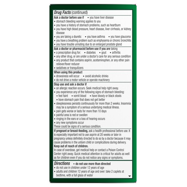 Excedrin PM Headache Pain Reliever/Nighttime Sleep-Aid Caplets
