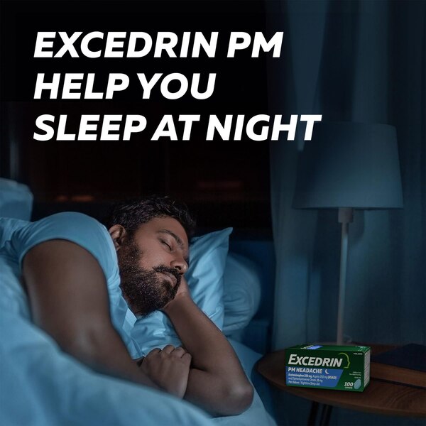 Excedrin PM Headache Pain Reliever/Nighttime Sleep-Aid Caplets
