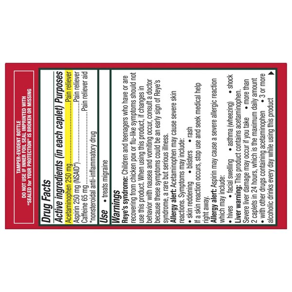Excedrin Migraine 250mg, 8 CT