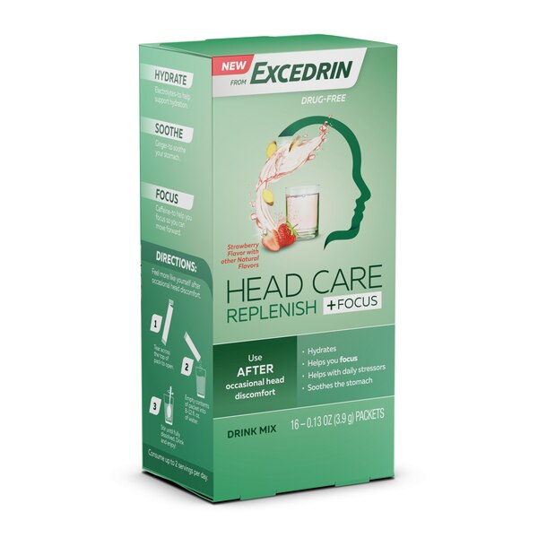 Head Care Replenish + Focus From Excedrin Drink Mix