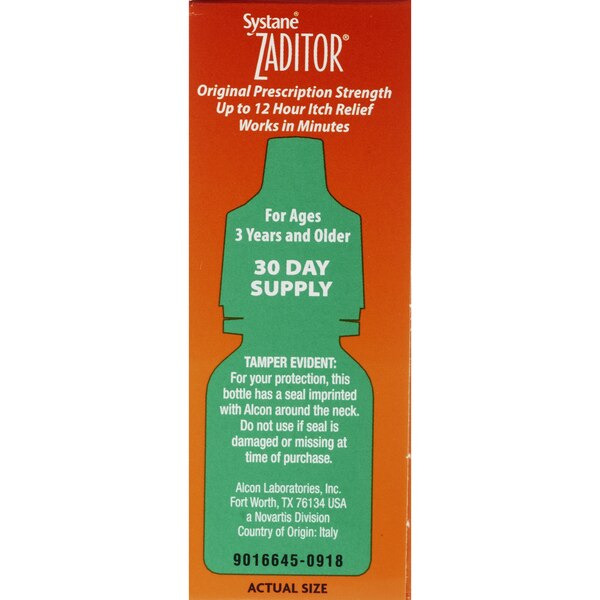 Zaditor Antihistamine Itch Relief Eye Drops