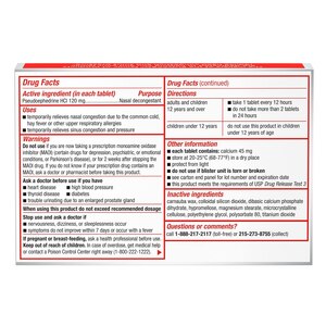 Sudafed Sinus Congestion 12HR Non-Drowsy Caplets, 10 CT