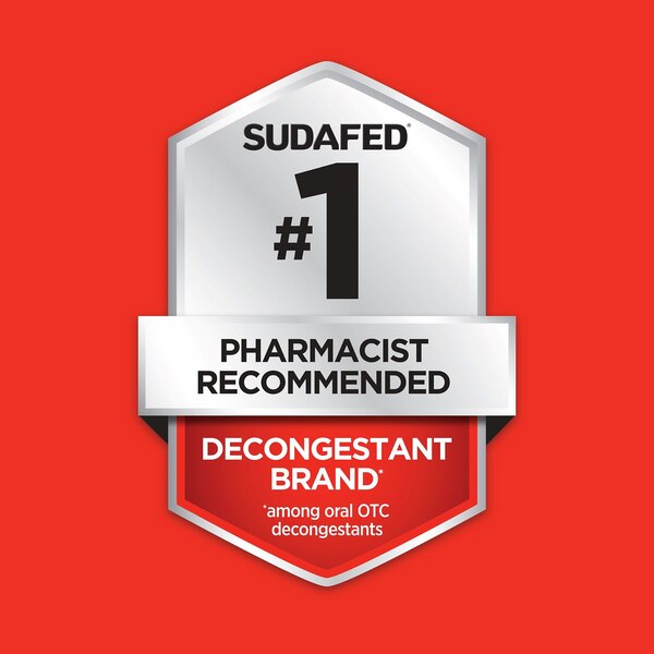 Sudafed Sinus Congestion 12HR Non-Drowsy Caplets, 10 CT