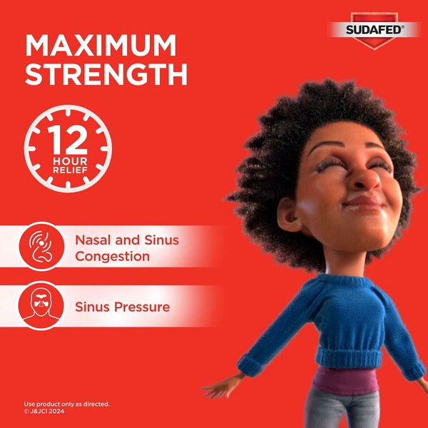 Sudafed Sinus Congestion 12HR Non-Drowsy Caplets, 10 CT