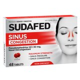 Sudafed Sinus Congestion Maximum Strength Decongestant Tablets, 48 CT, thumbnail image