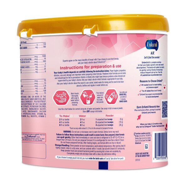 Enfamil A.R Instant Formula, 19.5 OZ