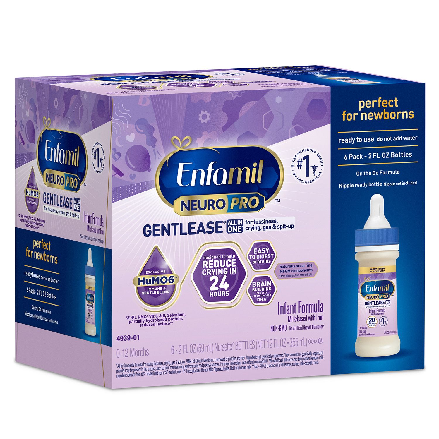 Enfamil NeuroPro Gentlease Nursettes, 6 PK