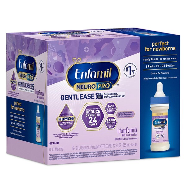 Enfamil NeuroPro Gentlease Nursettes, 6 PK