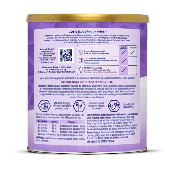 Enfamil Gentlease Infant Formula, 12.4 OZ